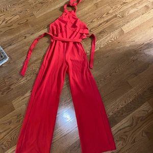 Beautiful Red Halter Jumpsuit